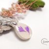 biżuteria naszyjnik fioletowe kwiatuszki