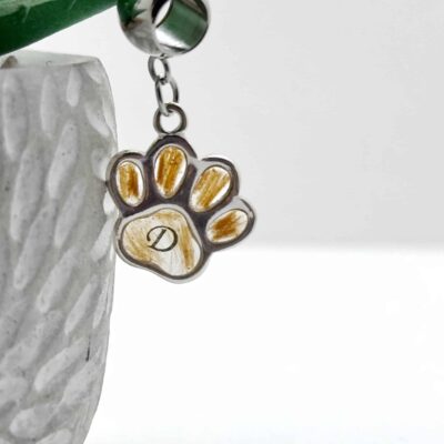 Charms do bransoletki z sierścią lub prochami zwierząt w kształcie łapki (srebro 925) (Kopia)