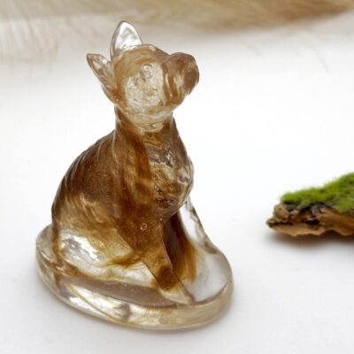 Figurka pies york/maltańczyk/west terrier z sierścią zwierząt