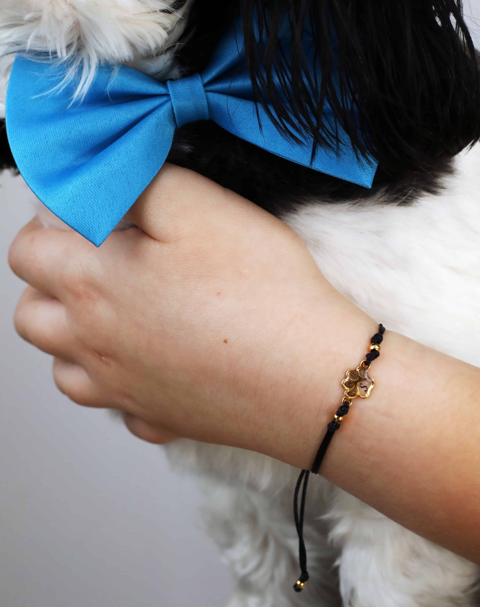 Bransoletka z sierścią lub prochami zwierząt w kształcie łapki (srebro 925 pozłacana) - obrazek 3