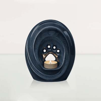 Urna łapka z miejscem na świeczkę niebieski melanż