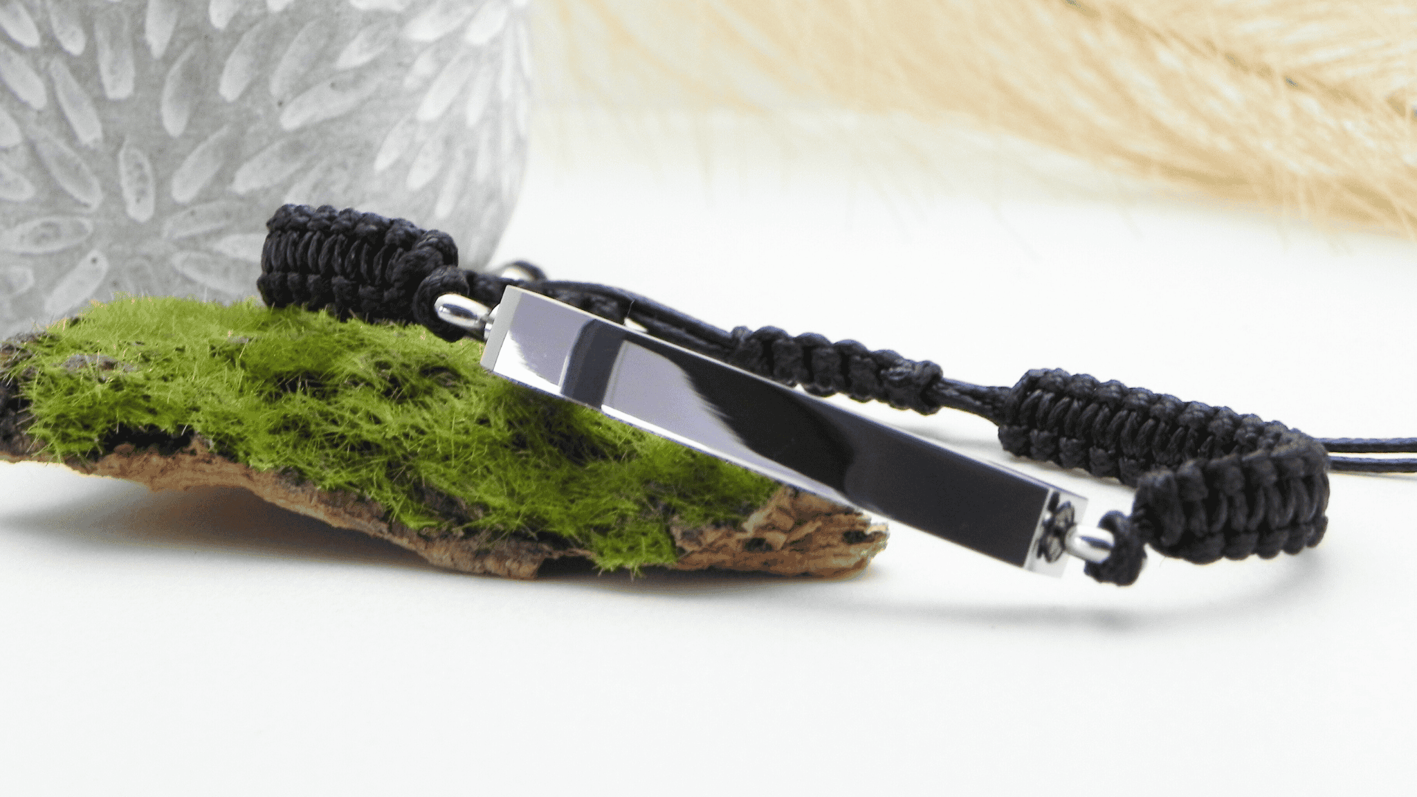 Bransoletka męska srebrna mini urna na prochy, włosy lub sierść zwierząt - obrazek 3