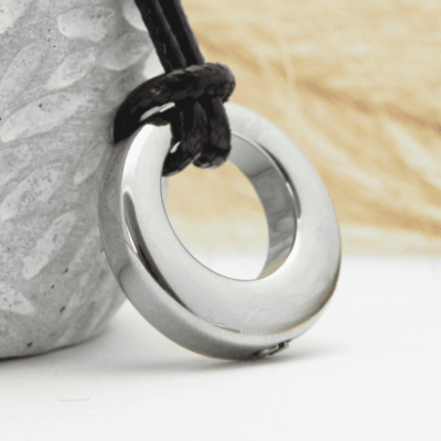 Mini urna na prochy naszyjnik koło srebrne