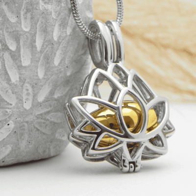 Mini urna na prochy naszyjnik kwiat lotosu