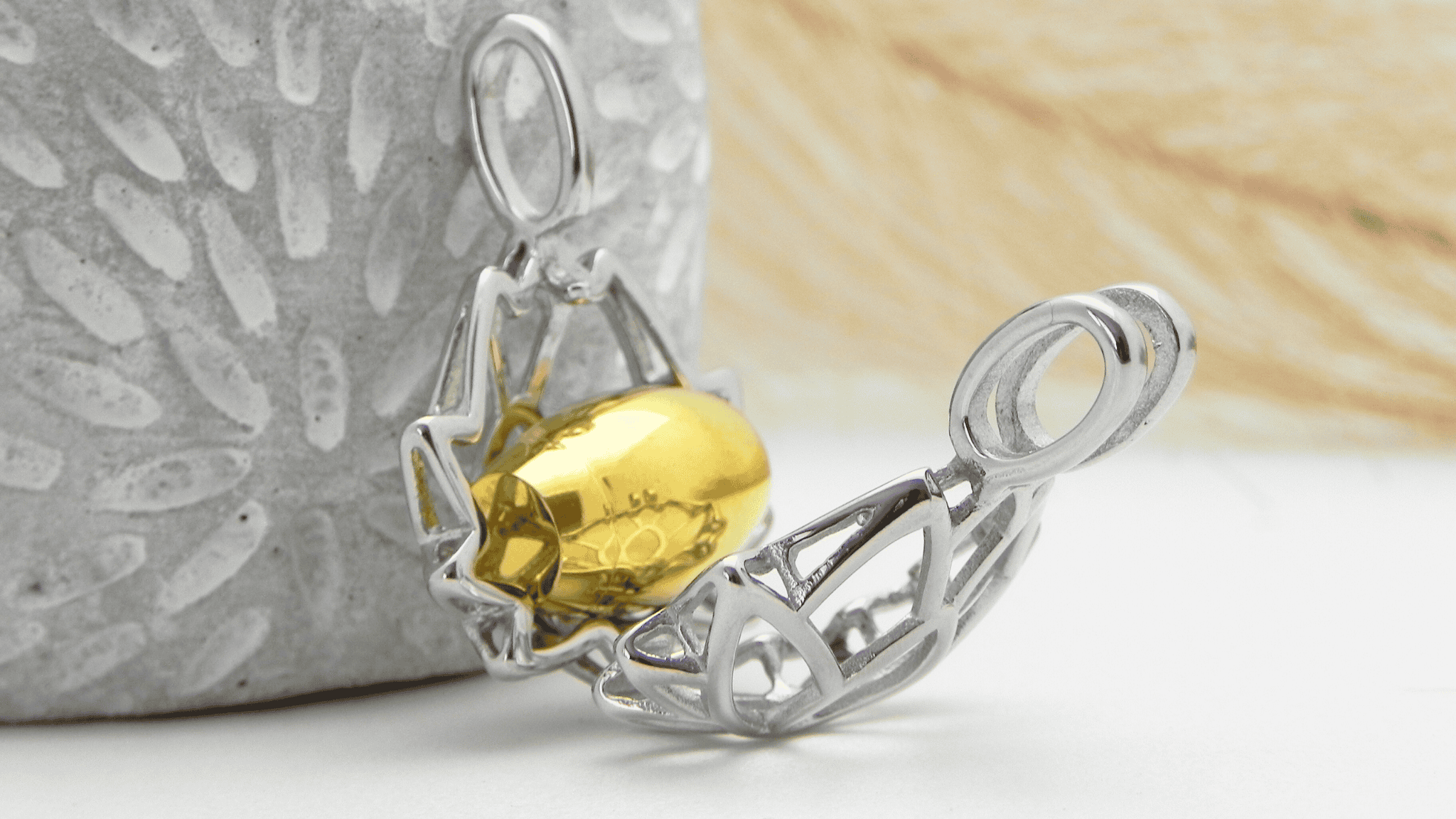 Mini urna na prochy naszyjnik kwiat lotosu - obrazek 3